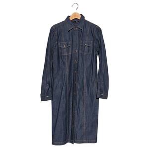 Jones New York Womens size 6 Shirt Dress Denim Western Cowgirl City Transitional